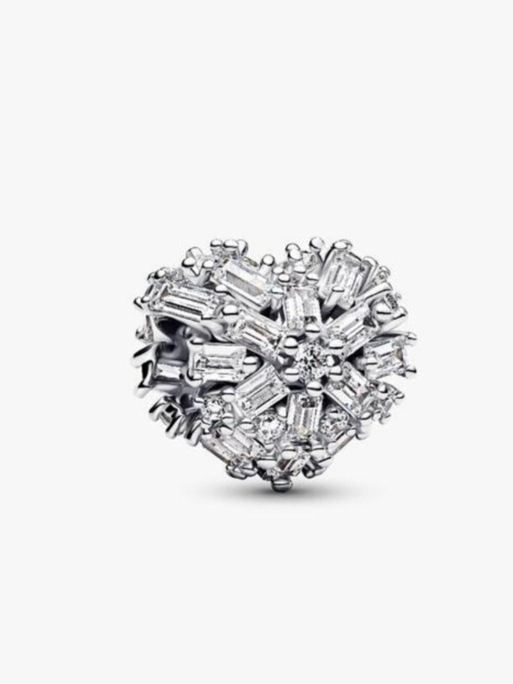 New Pandora Sparkling Heart Charm